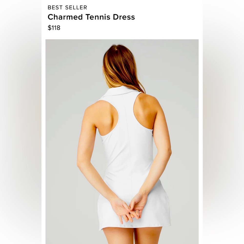 Alo workout tennis and golf dress. NWT. Color white. Never worn